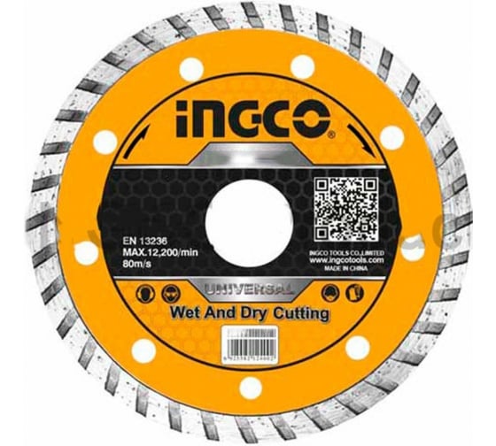 Изображение товара Диск алмазный отрезной INGCO 125мм Turbo DMD031251