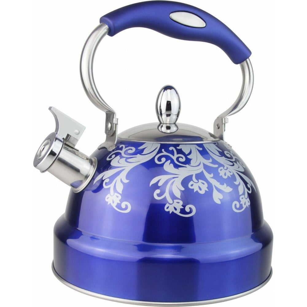 Изображение товара Чайник со свистком Pomi d'Oro 3 л Napoli нержавеющая сталь синий