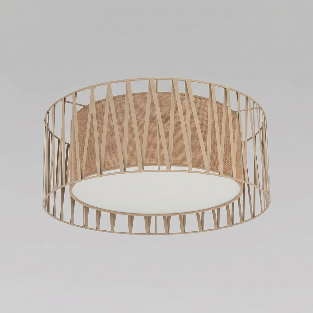 Изображение товара Потолочный светильник TK Lighting Harmony Sabia с тканевым плафоном 50 см Бежевый Изображение товара Потолочный светильник TK Lighting Harmony Sabia с тканевым плафоном 50 см Бежевый