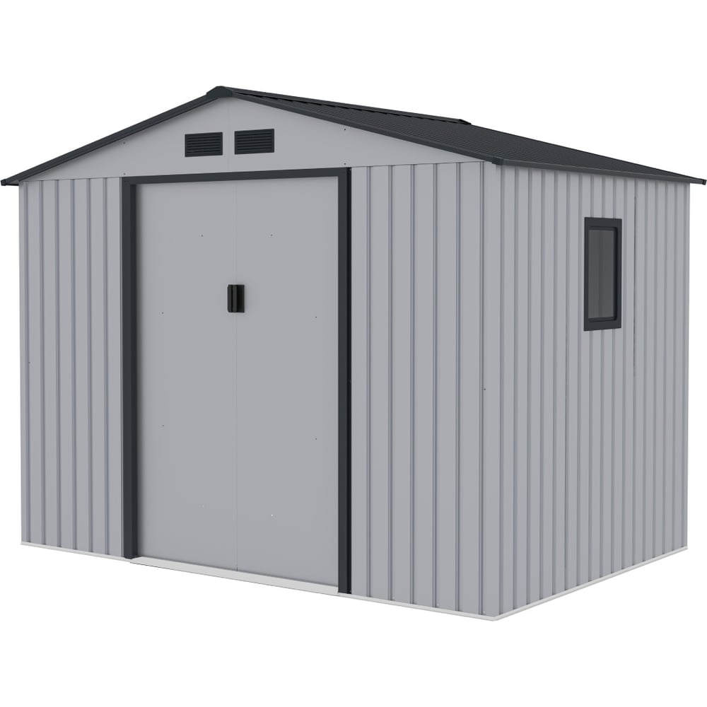 Изображение товара Сарай Storage-06-2 светло-серый с черным 277х195х213 см Wotex 2771962