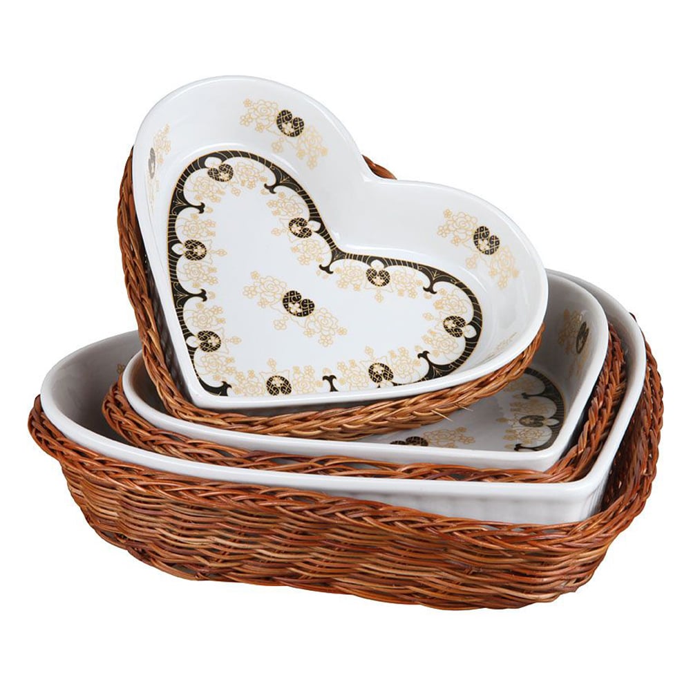 Изображение товара Набор блюд Rosenberg 18, 20, 25 см керамика дизайнерский белый