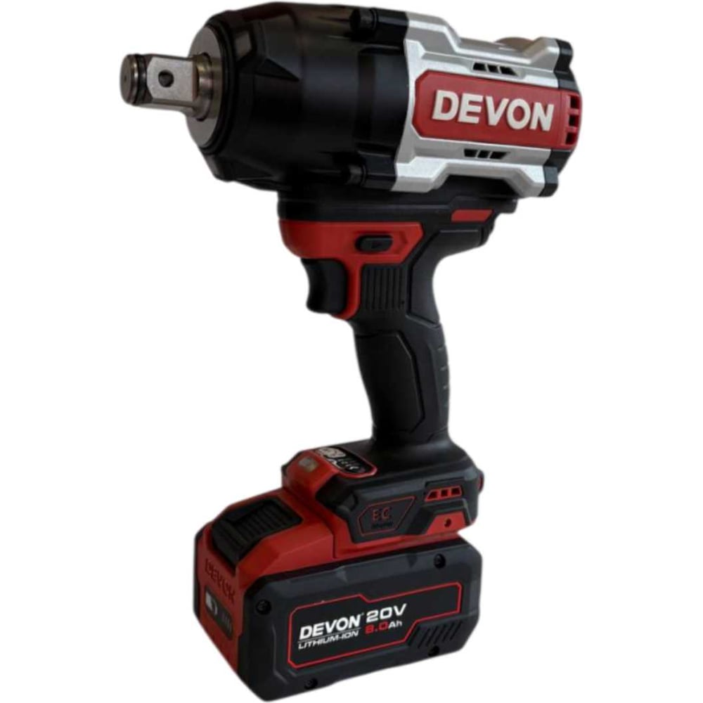 Изображение товара Аккумуляторный гайковерт DEVON 5770-Li-20 Мах крутящий момент 2100 Нм Изображение товара Аккумуляторный гайковерт DEVON 5770-Li-20 Мах крутящий момент 2100 Нм
