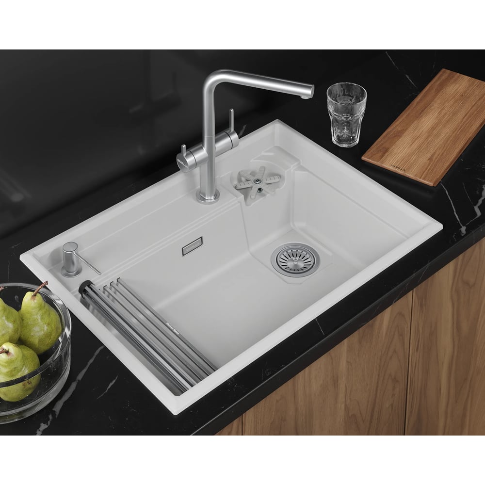 Изображение товара Кухонная мойка Granula KS RINZER 7308R белый кварц матовая 730х245 мм