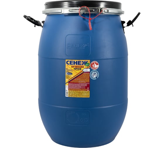 Изображение товара Огнебиозащита для древесины СЕНЕЖ ОГНЕБИО ПРОФ бочка 75 кг 00000000616