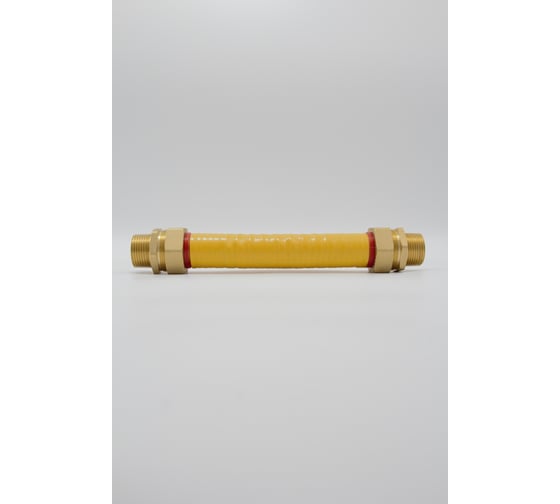 Изображение товара Подводка для газа Kofulso 1 дюйма с муфтами, 140 см (НР-НР) KFG BCG/BCG - 25/1400
