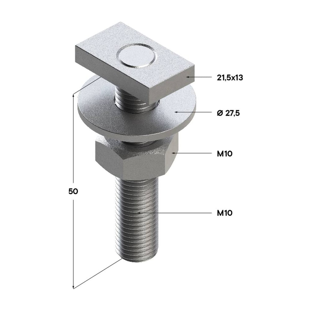 Болт T-образный Termoclip TBТ 38-40 6F M8x60 (100/50 шт/кор) 9244002-212