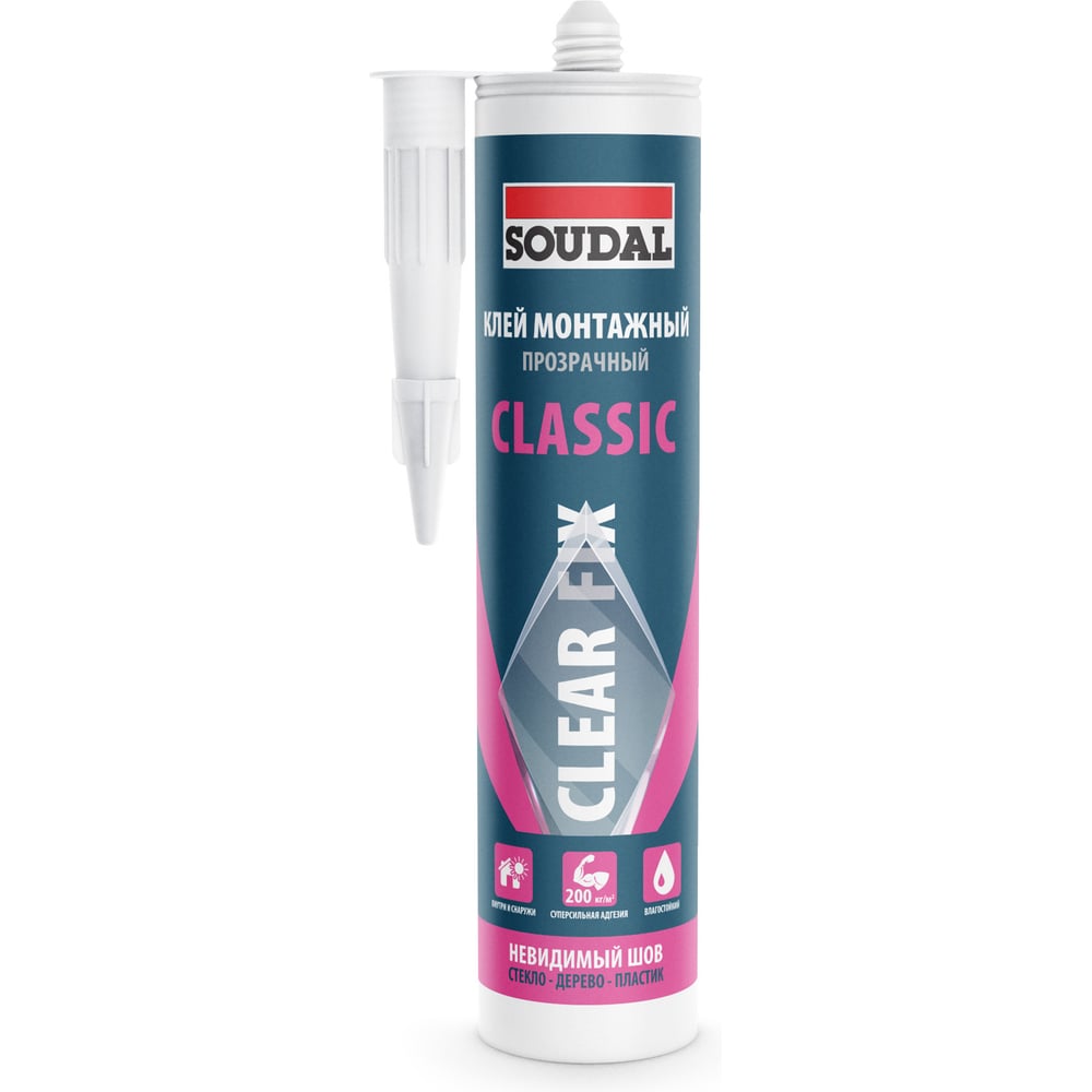 Изображение товара Клей Soudal Construction Adhesive CLEAR FIX CLASSIC 280 мл 199076 Изображение товара Клей Soudal Construction Adhesive CLEAR FIX CLASSIC 280 мл 199076