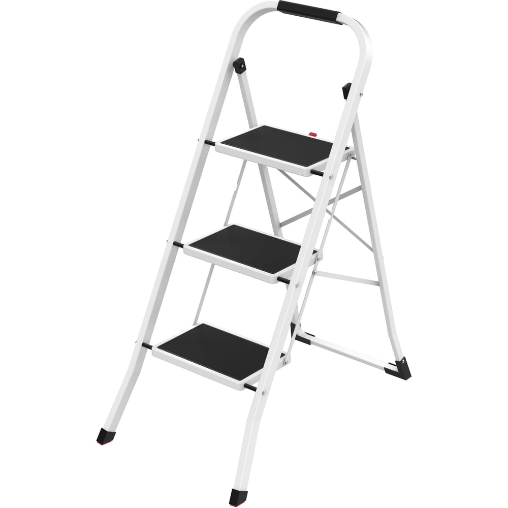 Изображение товара Стремянка Zalger SCALA 3 шир.ступ. с ковриком, сталь, белая 100-3 Изображение товара Стремянка Zalger SCALA 3 шир.ступ. с ковриком, сталь, белая 100-3