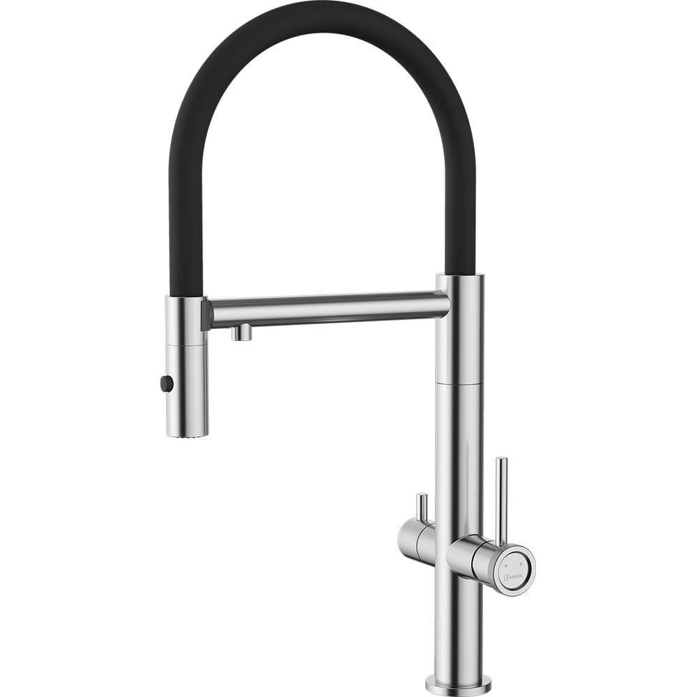 Смеситель для кухни LEMARK ZENITH с гибким изливом, с подключением к фильтру питьевой воды, нержавеющая сталь LMF-1676S-SSN