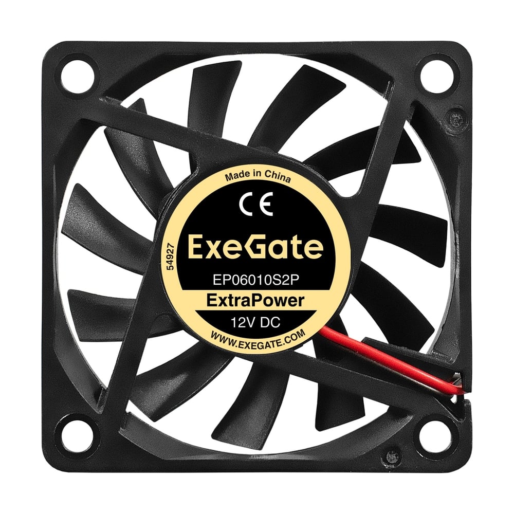 Вентилятор ExeGate 12В DC ExtraPower EP06010S2P 60x60x10 мм, Sleeve bearing подшипник скольжения, 2pin, 3000RPM, 24dBA 299858