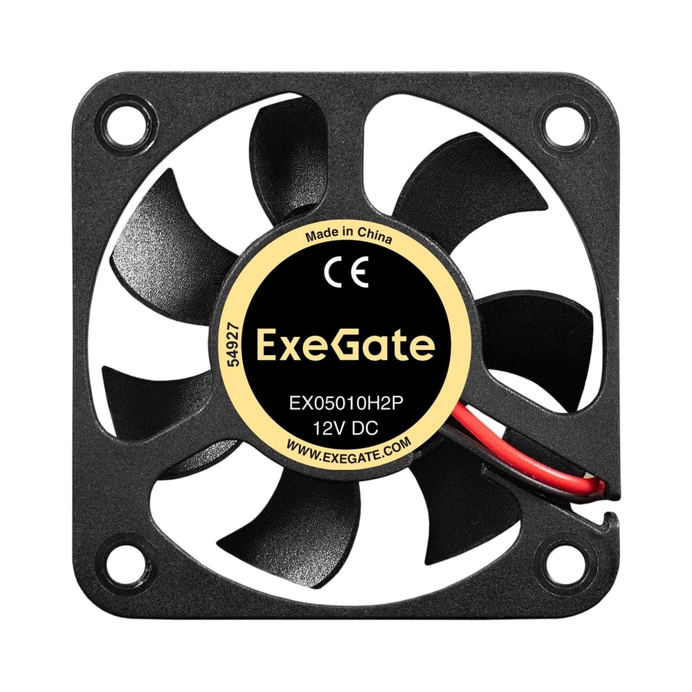 Вентилятор ExeGate 12В DC EX05010H2P 50x50x10 мм, Hydraulic bearing гидродинамический, 2pin, 5000RPM, 27dBA 299852