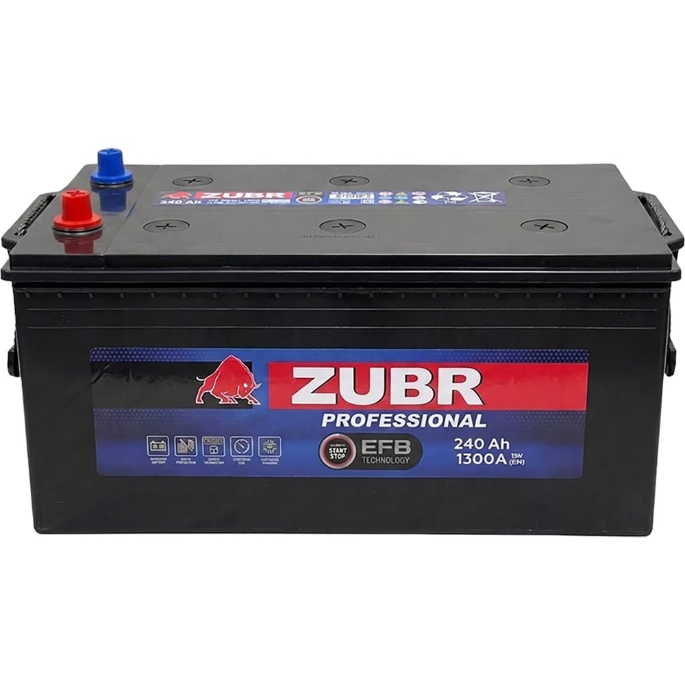 Изображение товара Аккумуляторная батарея ZUBR Professional EFB 240Ah R+ ZETC2404