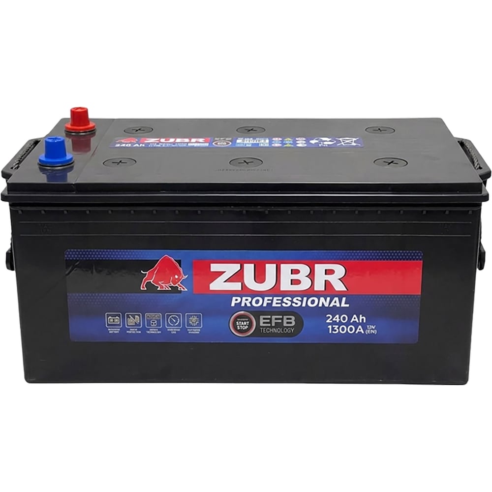 Изображение товара Аккумулятор ZUBR Professional EFB 240Ah для автомобиля и техники