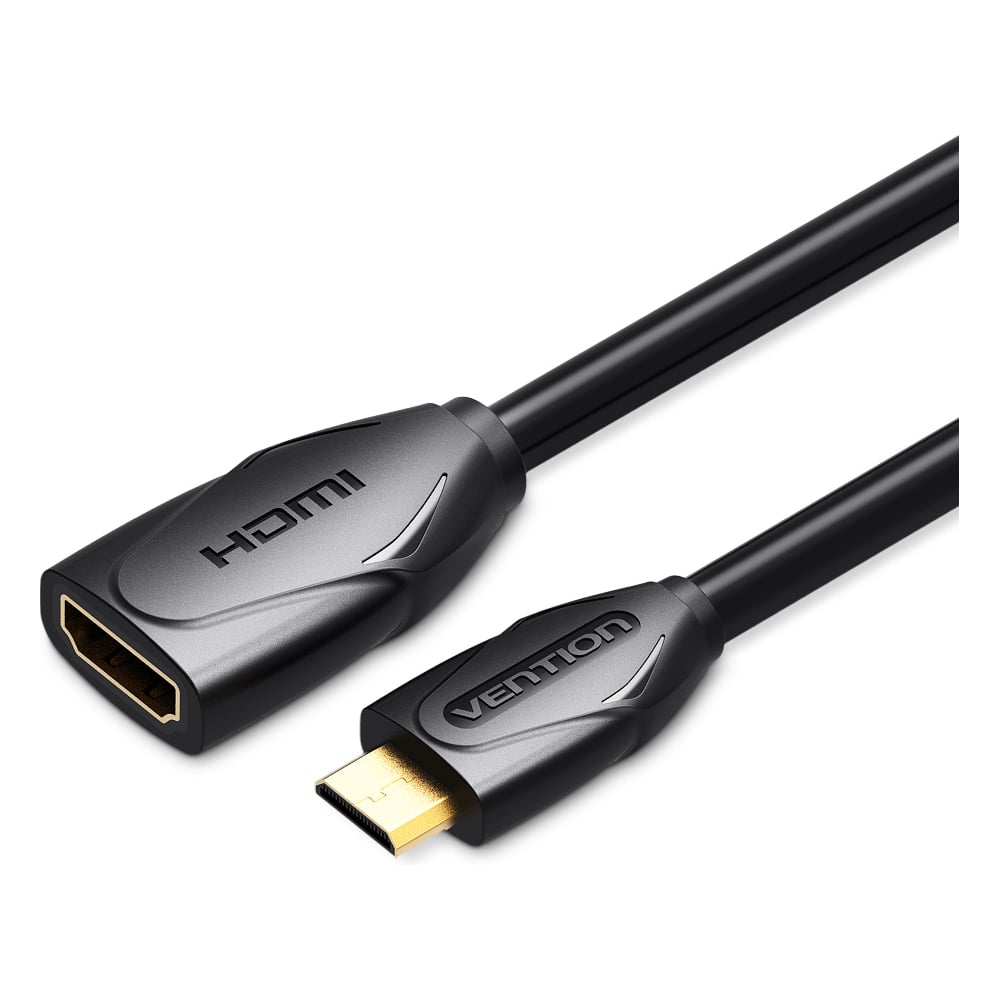 Изображение товара Кабель-удлинитель VENTION HDMI High speed v2.0 19F/ mini HDMI 19M - 1м ABAAF Изображение товара Кабель-удлинитель VENTION HDMI High speed v2.0 19F/ mini HDMI 19M - 1м ABAAF