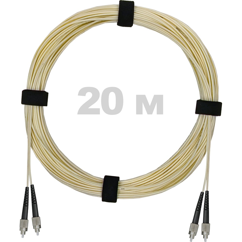 Патч-корд оптический Enginova FC/UPC-FC/UPC SM (G657.A1) 2mm DX LSZH 20 м ENG-PC2.0-DX-2FCU-657A1-20M