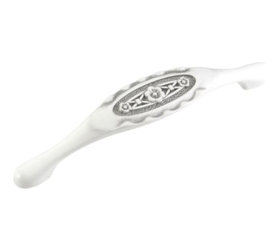 Изображение товара Ручка-скоба Левша FS-128 прованс 9003 128 серебро, белый, матовый У8-0459