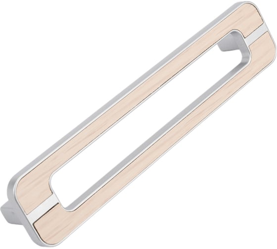 Изображение товара Ручка-скоба Левша S-148 128 сатин светлый, кромка-дуб молочный У8-0619