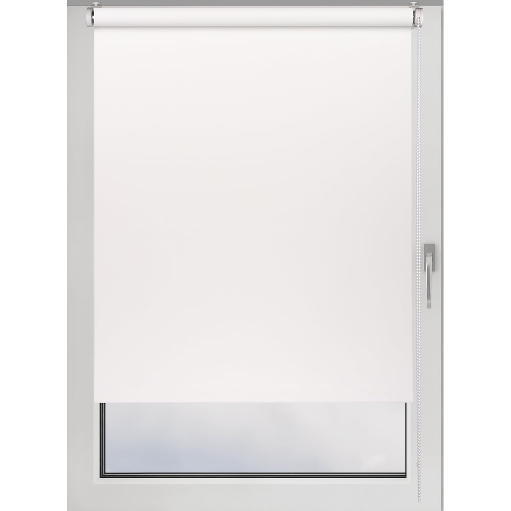 Изображение товара Рулонная штора PRAKTO Blackout Color 55x160 см белая для затемнения комнаты