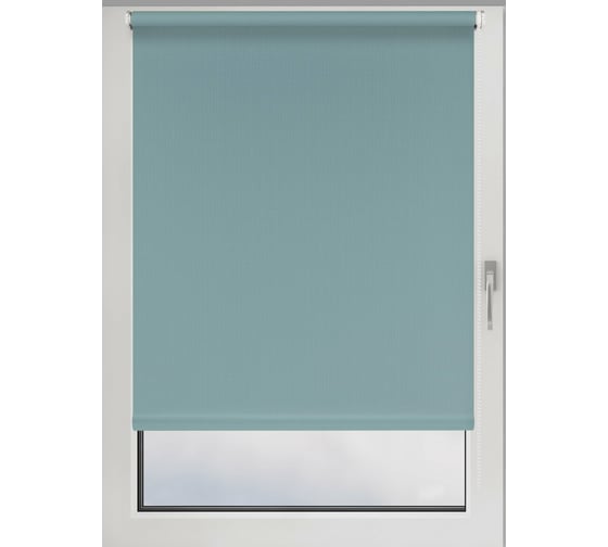 Изображение товара Рулонная штора PRAKTO Shantung 110x160 см, бирюзовый 8316324