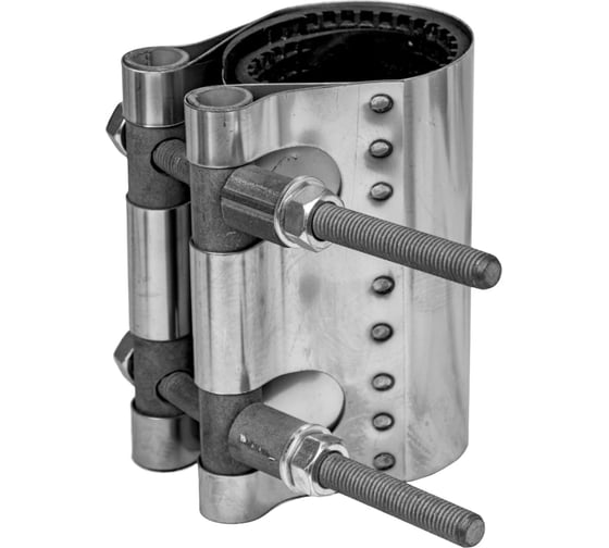 Изображение товара Ремонтный хомут ВЗПА свертная муфта из нержавеющей стали Ду 50, ОД 70-77, L=200 РА-00143