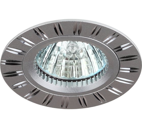Изображение товара Встраиваемый светильник ЭРА KL33 AL SL 1 MR16 12V 50W алюминиевый серебро Б0049564