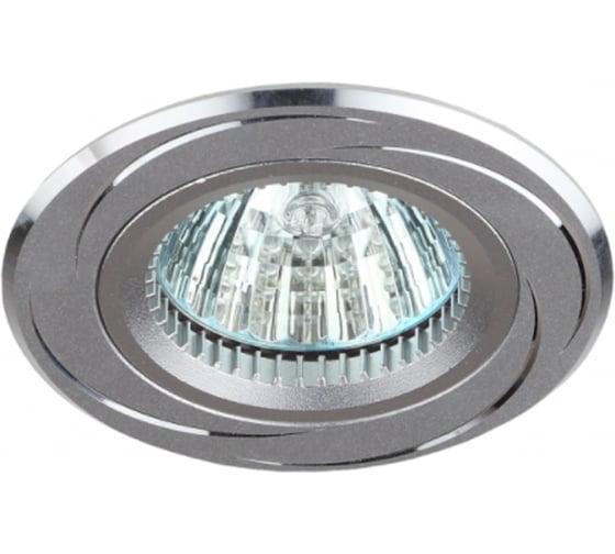 Изображение товара Встраиваемый светильник алюминиевый ЭРА KL34 AL SL 1 MR16, 12V, 50W хром Б0049565