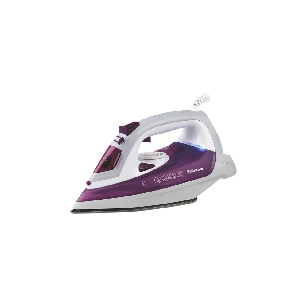 Изображение товара Утюг Sakura 2400Вт керамическая подставка SA-3060CWP Изображение товара Утюг Sakura 2400Вт керамическая подставка SA-3060CWP