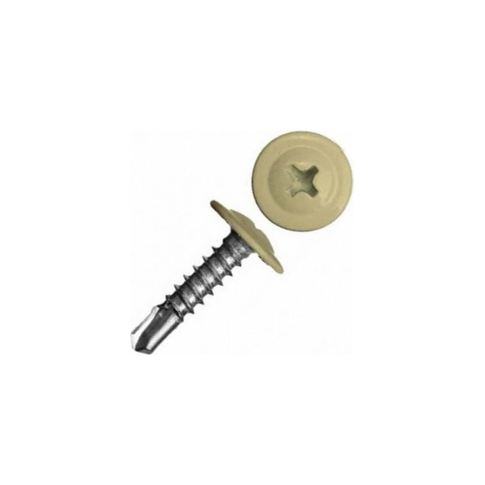 Саморез СаМат Плюс п/ш 4,2х 16 сверло (100шт) RAL1014 (слоновая кость) (1 упак) KRP-7149
