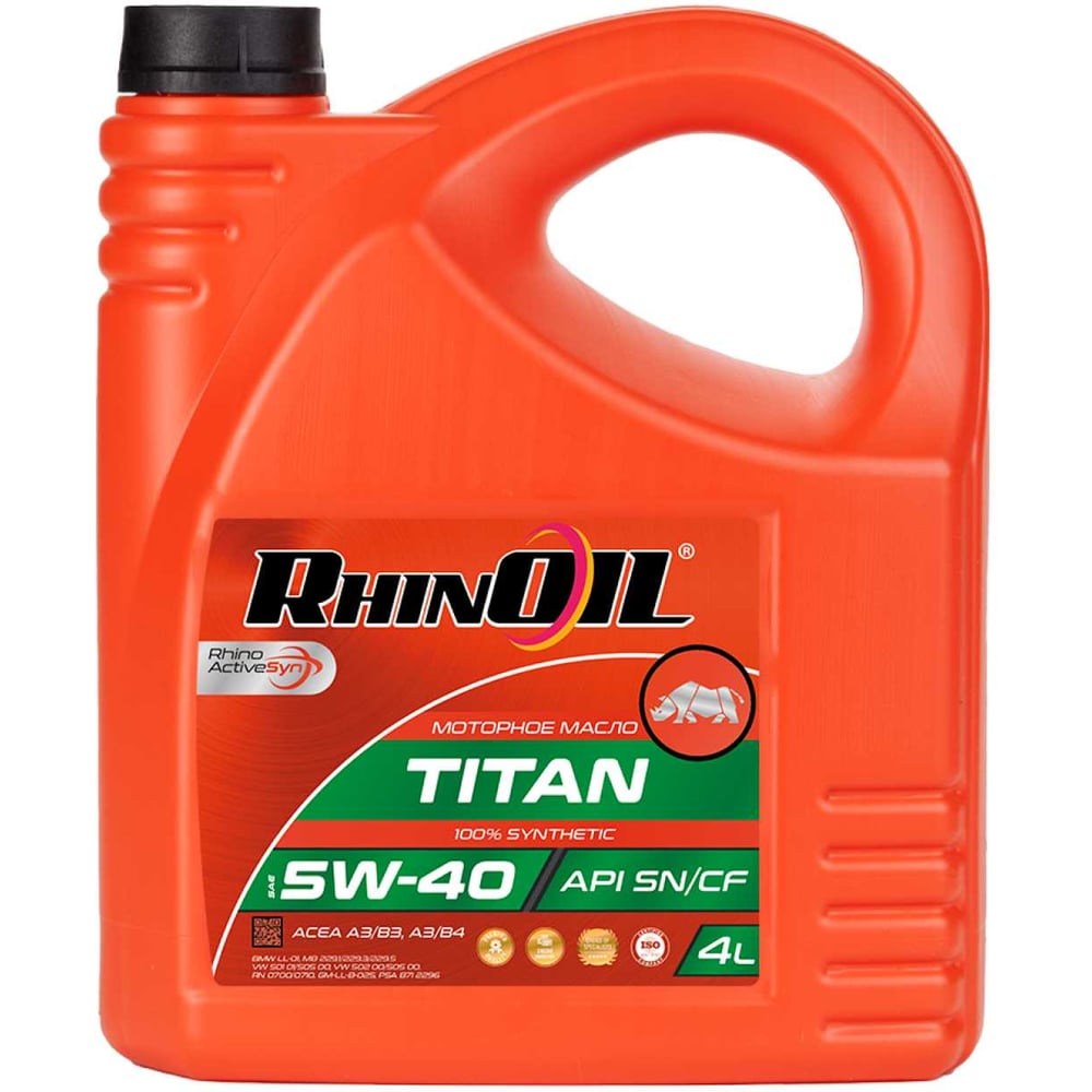 Изображение товара Моторное синтетическое масло RhinOil TITAN 5W-40 для легковых и грузовых авто