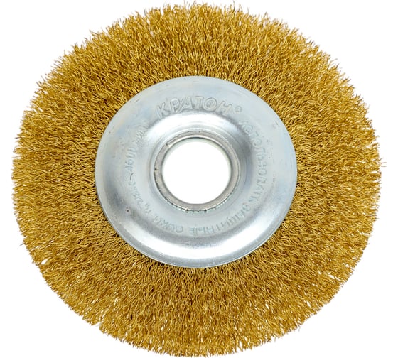 Изображение товара Щетка дисковая для УШМ (125x22.2 мм; латунированная проволока) Кратон 1 11 02 019