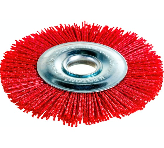 Изображение товара Щетка дисковая для УШМ (125x22.2 мм; проволока нейлон с абразивом) Кратон 1 11 02 021