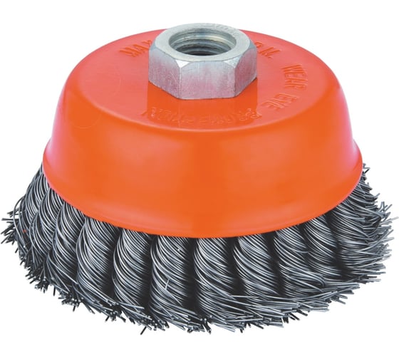 Изображение товара Щетка чашечная для УШМ (125 мм; M14; крученая проволока 0.5 мм) Кратон 1 11 02 017