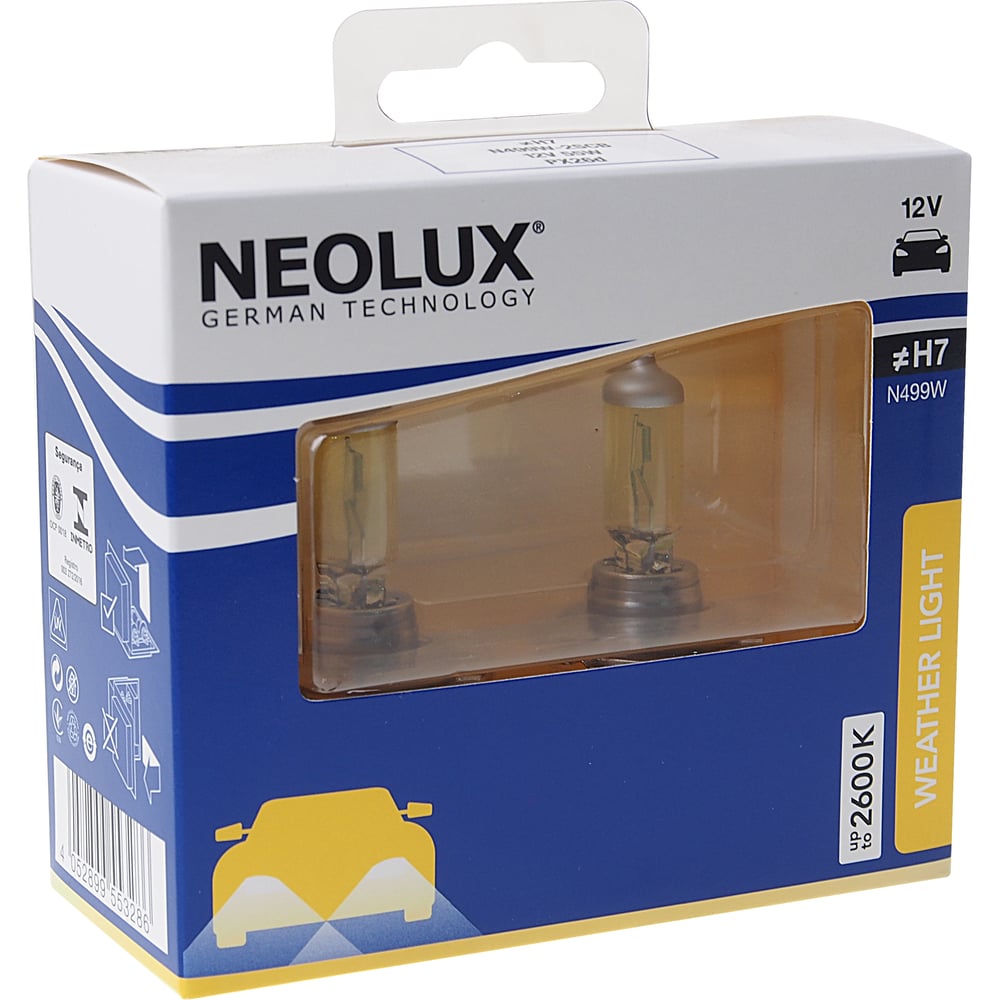 Изображение товара Автолампа H7 55 PX26d WEATHER LIGHT 2600K бокс 2 шт 12V NEOLUX N499W-2SCB 807139