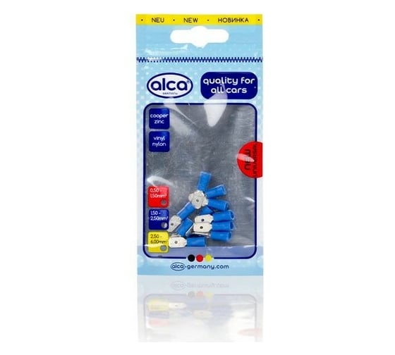 Изображение товара Плоский наконечник Alca для подключения кабелей синие 6,35 мм 10 шт 640560