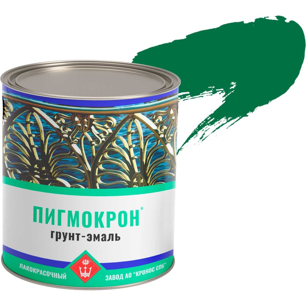 Пигмокрон грунт-эмаль КРОНОС СПб Зеленый мятный (RAL 6029), банка - 2,5 кг 4605578003369