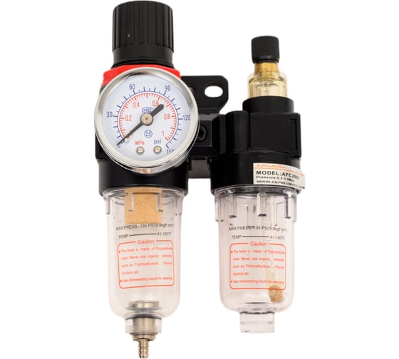 Изображение товара Регулятор давления+фильтр+лубрикатор AFC2000 - G1/4 (0.5-8.5 bar) ЭнергоРесурс 9910001