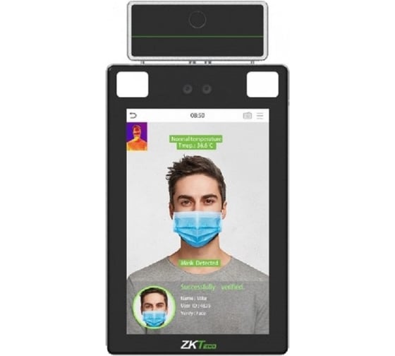 Изображение товара Терминал с измерением температуры ZKTEco ProFace X CH/TI ID/WIFI 00-00012970