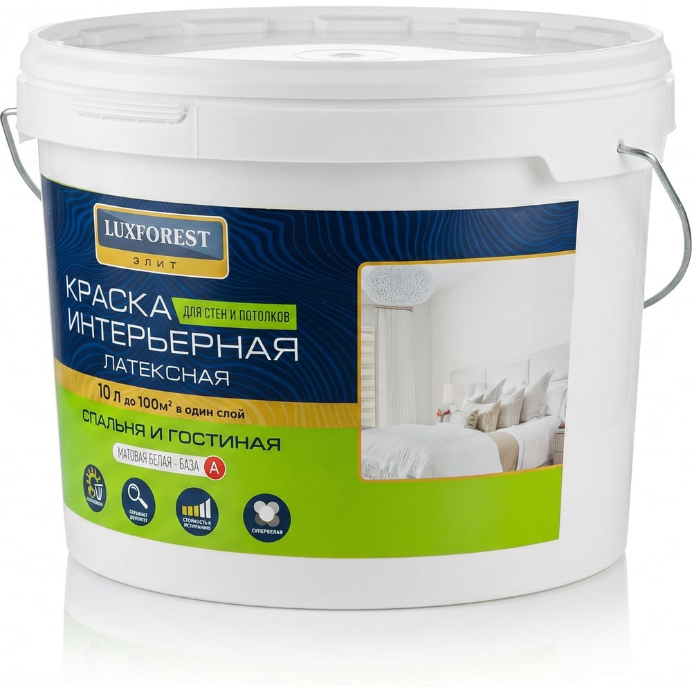 Краска латексная интерьерная LUXFOREST Элит 3кг LF8229