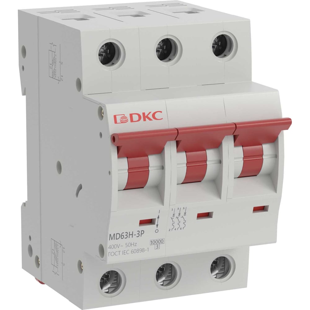 Изображение товара Автоматический выключатель DKC MD63H-3PC25 3P C 25А 6кА