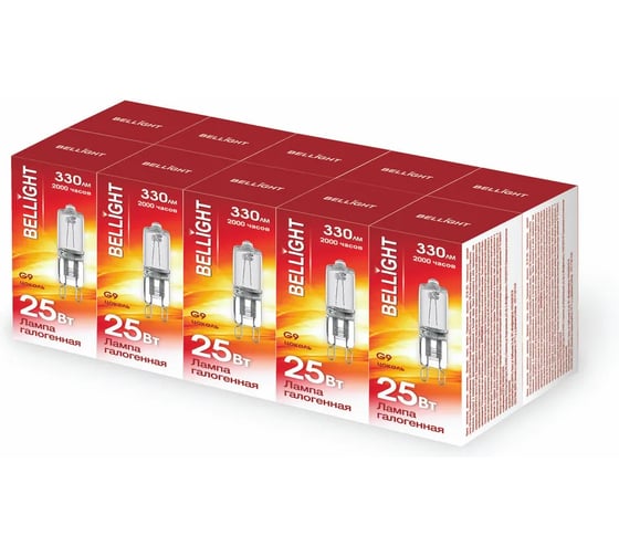 Изображение товара Лампа галогенная BELLIGHT G9 230V 25W (10 шт). 44499456