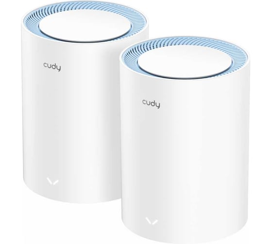 Изображение товара Wi-Fi Mesh-система Cudy M1200(2-Pack) 1.0 АС1200, 2,4/5 ГГц, до 1167 Мбит/с, 2x100 Мбит/с, Mesh, MU-MIMO, белый, 2 внутренние антенны (модулей - 2 шт) 10000146472
