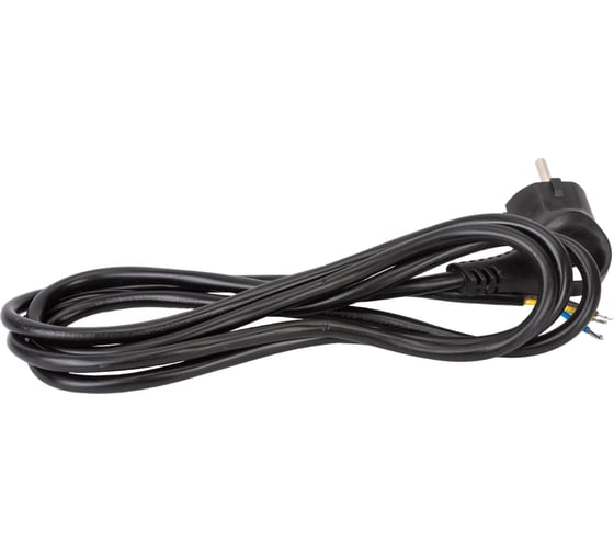 Изображение товара Шнур питания с вилкой ЭРА U3x12mB с заземлением ПВС 3x1 2м черный Б0048699