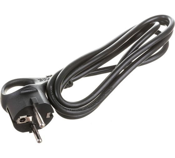 Изображение товара Шнур питания с вилкой ЭРА UX3x0,751,5mB с заземлением ПВС 3x0,75 1,5м черный Б0048689