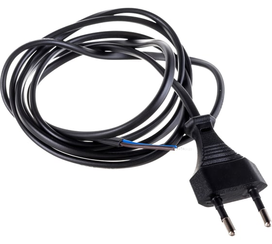 Изображение товара Шнур для бра ЭРА UXШВВП1,8mB, 2x0.5мм2, 1,8м, без выключателя, черный, 2.5A Б0044070