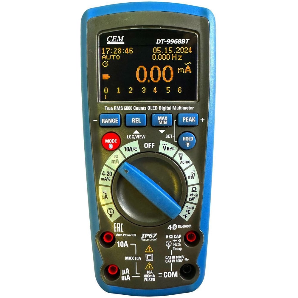 Изображение товара Мультиметр профессиональный СЕМ DT-9968BT с Bluetooth и поверкой