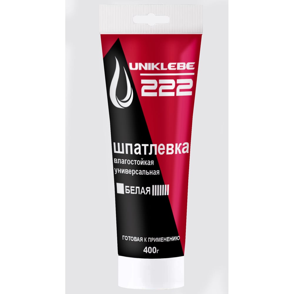 Изображение товара Шпатлевка финишная UNIKLEBE 222 для стен и потолков, белая, влагостойкая Изображение товара Шпатлевка финишная UNIKLEBE 222 для стен и потолков, белая, влагостойкая
