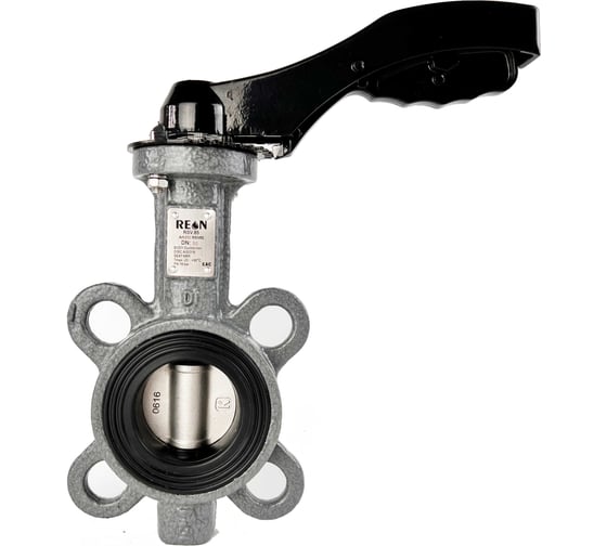Изображение товара Дисковый поворотный затвор REON DN100 тип RSV85 / NBR - уплотнение, Disc - AISI316 (PN16, Траб.=70С, Тmax=90С) СЕРЫЙ 100RSV85
