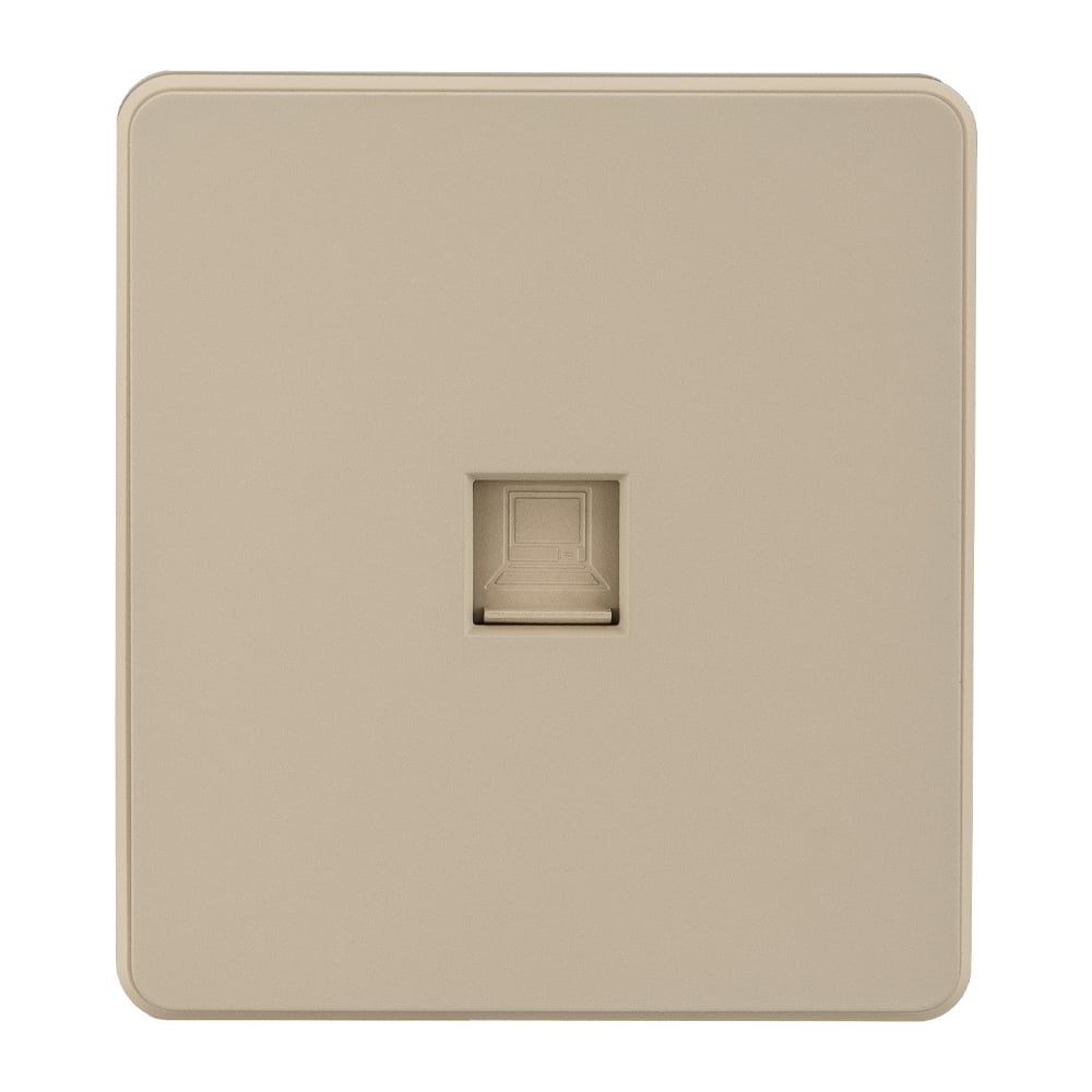Изображение товара Розетка компьютерная KRANZ RJ45 ROUND категория 6 с/у шелк KR-78-0724-7