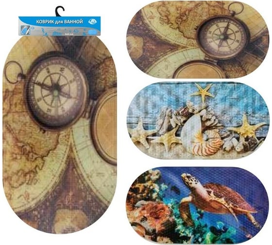 Изображение товара Коврик для ванной МУЛЬТИДОМ Принт 68х38 см NEW МК72-70