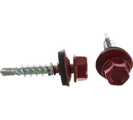 Изображение товара Саморез кровельный СаМат Плюс 4,8х50 RAL 3003 GTF (красный) (25 шт) KRP-5859
